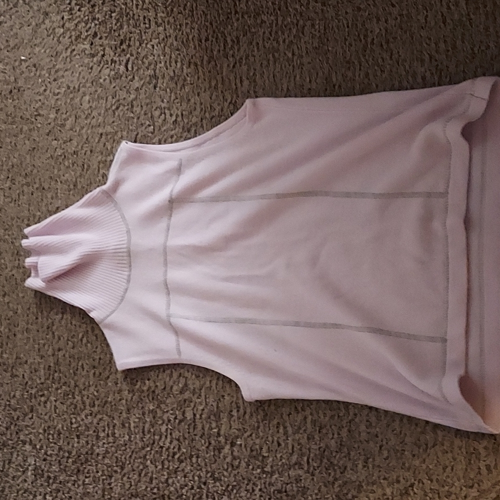 Pink turtleneck vest